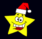 Dibujo estrella de navidad pintado por estel