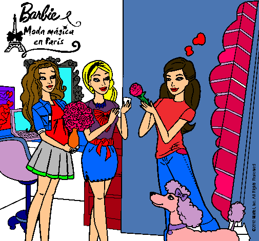 Barbie de compras con sus amigas