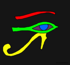 Dibujo Ojo Horus pintado por fabiu