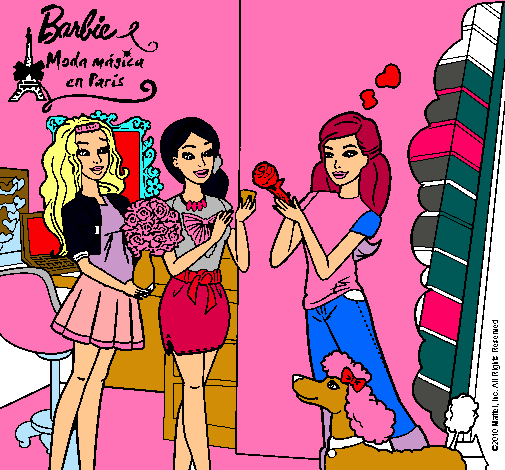 Barbie de compras con sus amigas