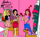 Dibujo Barbie de compras con sus amigas pintado por carmencit123456