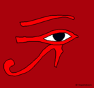 Dibujo Ojo Horus pintado por mafe
