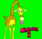 Dibujo Madagascar 2 Melman pintado por clica