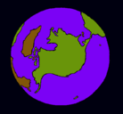Dibujo Planeta Tierra pintado por corimayhua