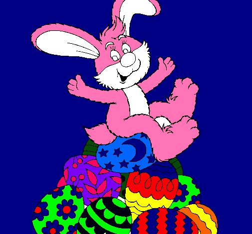 Dibujo Conejo de Pascua pintado por SHEYLA