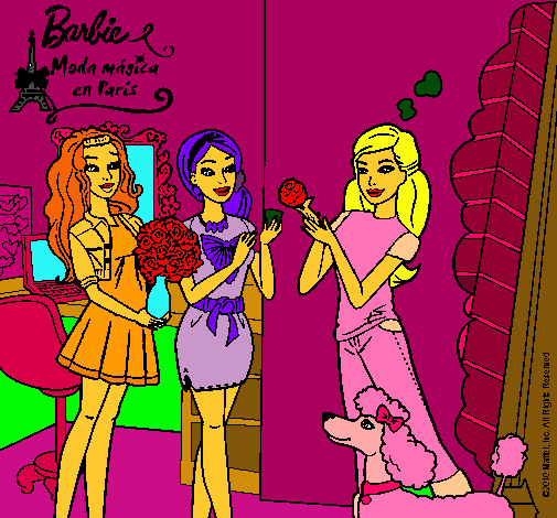 Barbie de compras con sus amigas