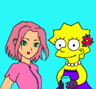 Dibujo Sakura y Lisa pintado por Tami7