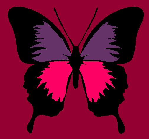 Dibujo Mariposa con alas negras pintado por michtre