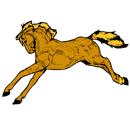 Dibujo Caballo corriendo pintado por alba-adela
