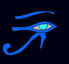 Dibujo Ojo Horus pintado por hymaguary