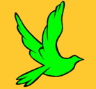 Dibujo Paloma de la paz al vuelo pintado por luvina