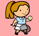Dibujo Chica tenista pintado por antia