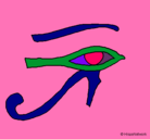 Dibujo Ojo Horus pintado por escorpio