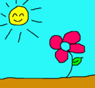 Dibujo Sol y flor 2 pintado por dafn