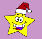 Dibujo estrella de navidad pintado por estrella10