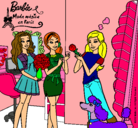 Dibujo Barbie de compras con sus amigas pintado por lerelele