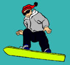 Dibujo Snowboard pintado por bastix