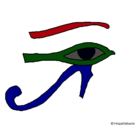 Dibujo Ojo Horus pintado por jumaha