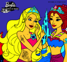 Dibujo Barbie se despiede de la reina sirena pintado por nadia6645343