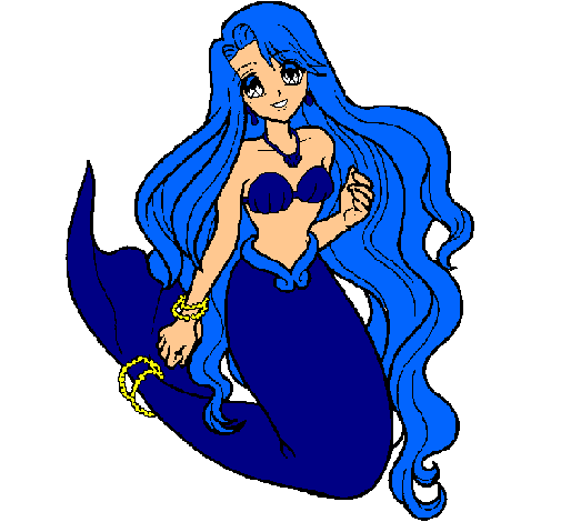 Dibujo Sirenita pintado por alba-adela