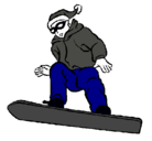 Dibujo Snowboard pintado por keriel