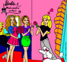 Dibujo Barbie de compras con sus amigas pintado por jocolo