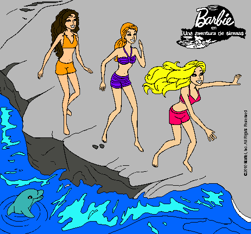 Barbie y sus amigas en la playa