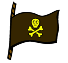 Dibujo Bandera pirata pintado por sati2810