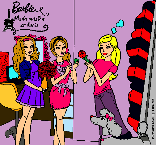 Barbie de compras con sus amigas