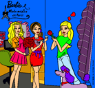 Dibujo Barbie de compras con sus amigas pintado por 123456789maria 