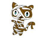 Dibujo Gato garabato momia pintado por vanesim
