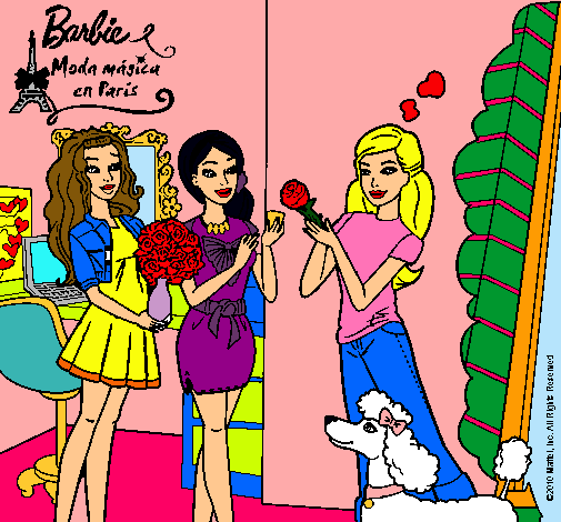 Barbie de compras con sus amigas