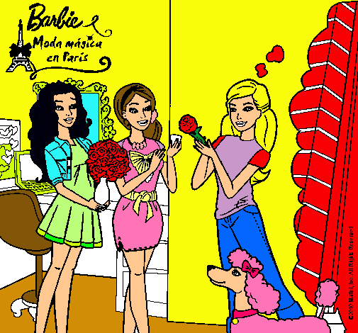 Barbie de compras con sus amigas