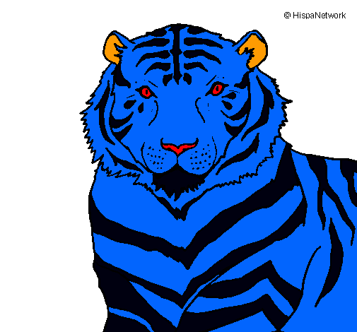 Dibujo Tigre pintado por leonardo