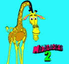 Dibujo Madagascar 2 Melman pintado por madagascar