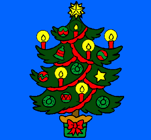 Árbol de navidad con velas