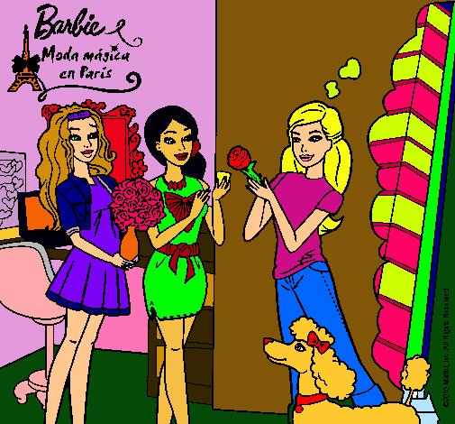 Barbie de compras con sus amigas