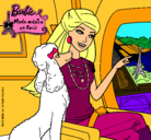 Dibujo Barbie llega a París pintado por desy