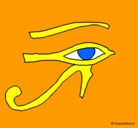 Dibujo Ojo Horus pintado por eduin