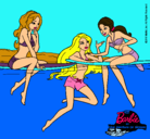 Dibujo Barbie y sus amigas pintado por Viky