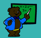 Dibujo Profesor oso pintado por estrella10