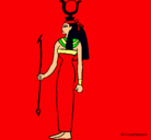 Dibujo Hathor pintado por amaury