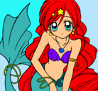 Dibujo Sirena pintado por brisabrico