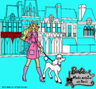 Dibujo Barbie y su perrita pintado por saray