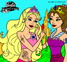 Dibujo Barbie se despiede de la reina sirena pintado por qwertyuiopasdfg