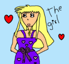 Dibujo The girl pintado por -Lorena-