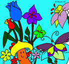 Dibujo Fauna y flora pintado por chica