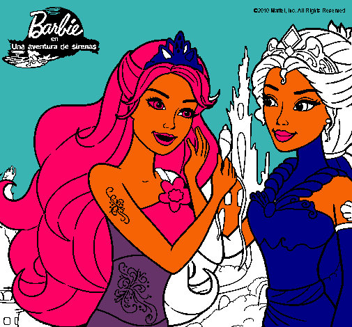 Barbie se despiede de la reina sirena