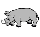 Dibujo Rinoceronte pintado por YJJJ