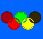 Dibujo Anillas de los juegos olimpícos pintado por fernandito